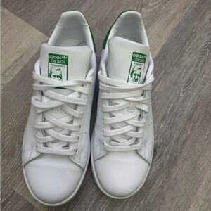 Adidas Stan Smith White and Green Shoes